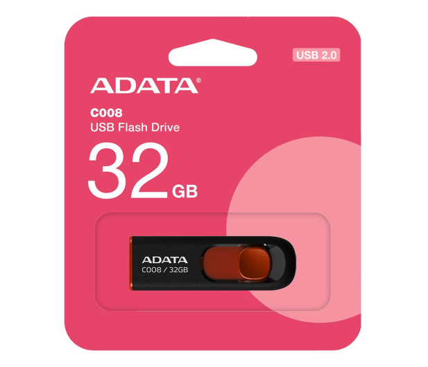Adata DashDrive Classic C008 32GB Czarno-czerwony - 1202724 - zdjęcie